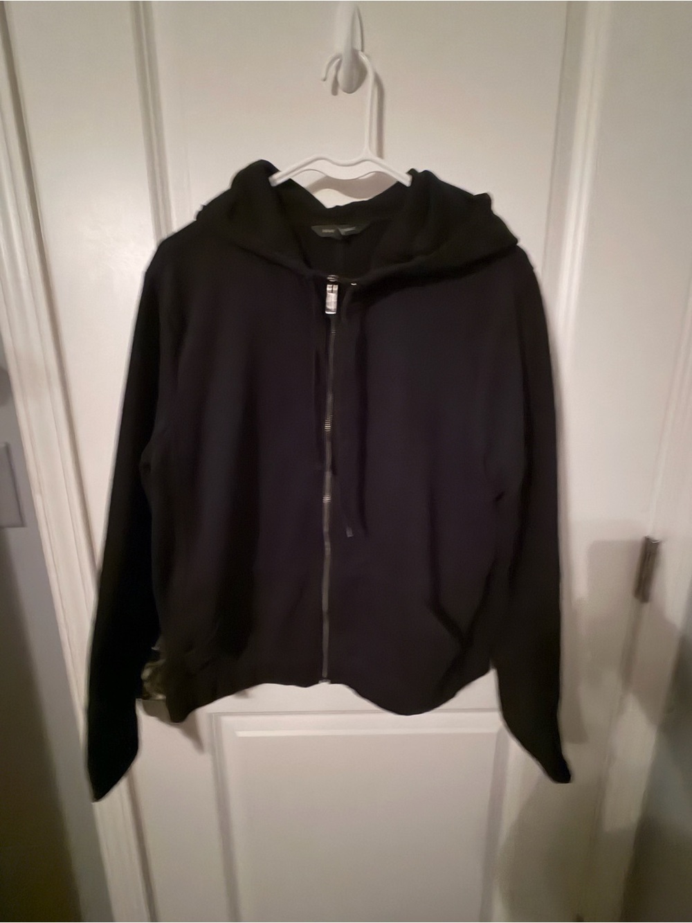 Banana Republic Black Full-Zip Hooded Sweatshirt